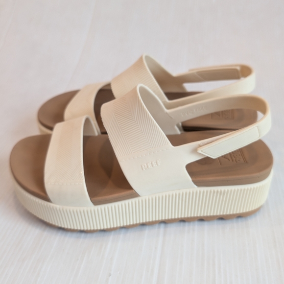 REEF Women's Water Vista Higher Platform Cream Sandals Size 10 - Picture 4 of 11